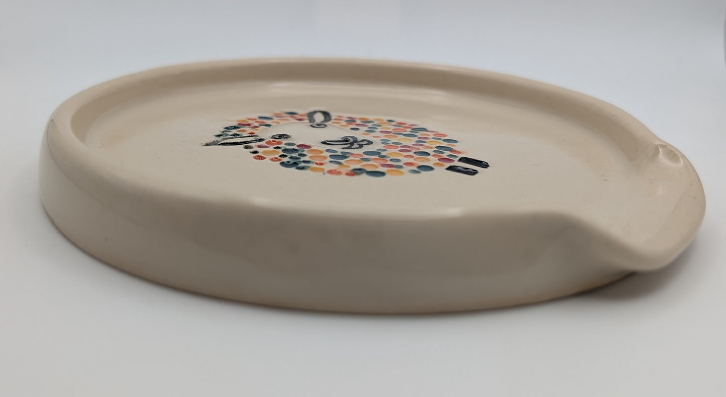 Handmade Stoneware Ceramic Spoon Rest
