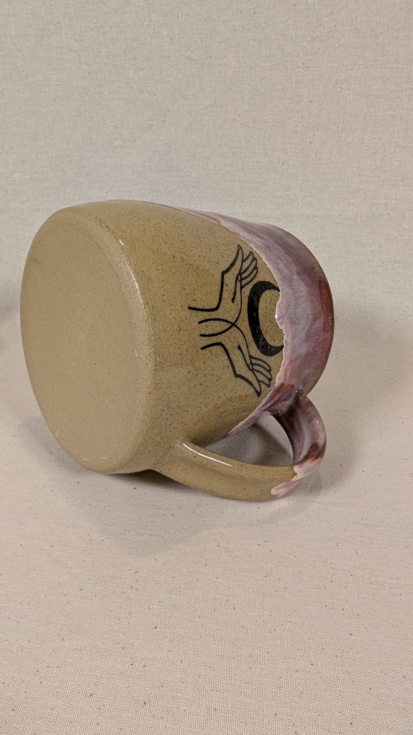 Mystical Mug - Purple with Hands, Moon and Potion