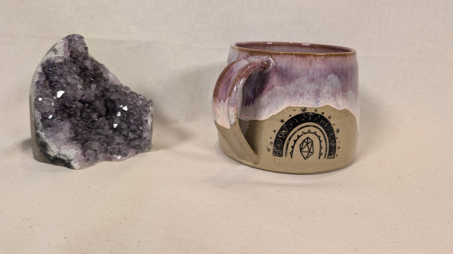 Mystical Mug - Purple with Crystal Ball, Eye, Rainbow and Crystal