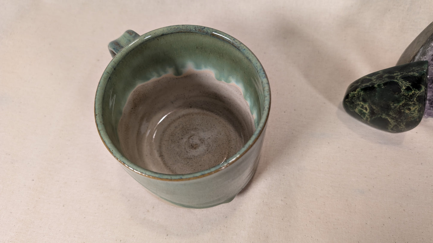 Mystical Mug - Green with Moon , Stars and Eye