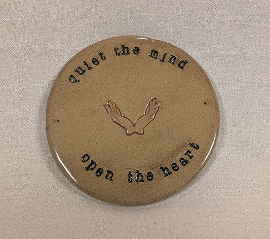 Ram Dass Inspired Stoneware Ceramic Coaster