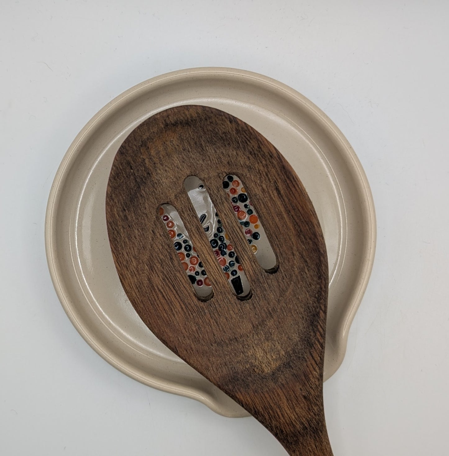 Handmade Stoneware Ceramic Spoon Rest